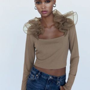 SOLD - ZARA Organza Shirt